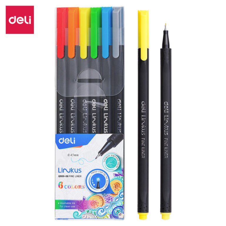 Deli Fine Liner 6 Colors 1-5mm Washable | EQ900-06