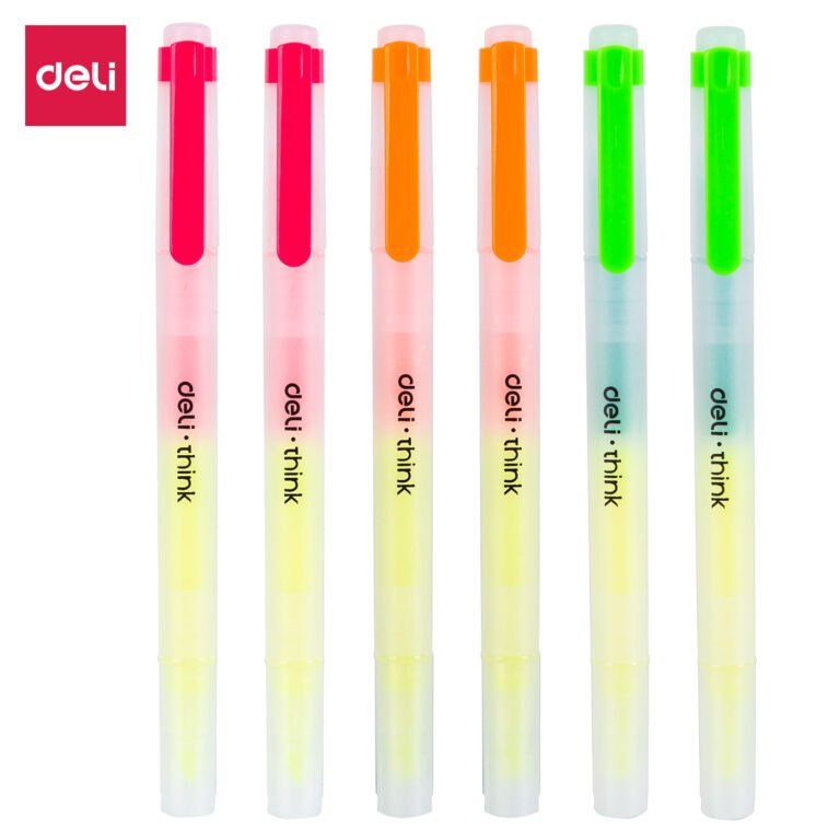 Deli Dual Tip Highlighter (1×6) Asst