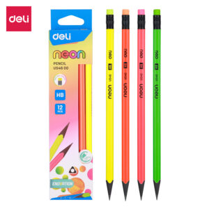 Deli HB Pencil Wood Free W/ Eraser (1×12)