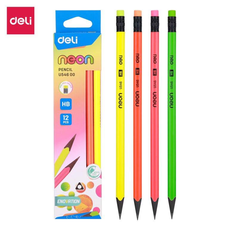 Deli HB Pencil Wood Free W/ Eraser (1×12) | EU54600