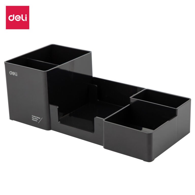 Deli Desk Organiser (Plastic) Black | EZ00220