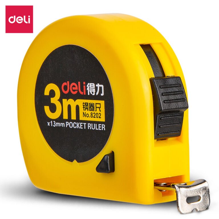 Deli Steel Measure Tape (Yellow) (3mx13mm)