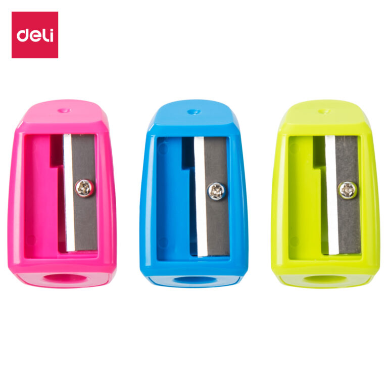 Deli E0520 1-Hole Pencil Sharpener, Soft-Rubber Grip
