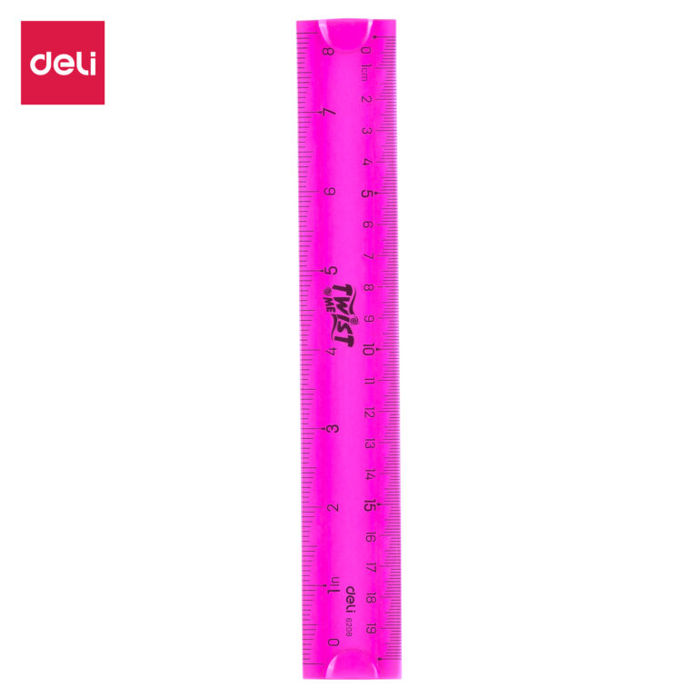 Deli Soft Ruler (Mixed) PVC Flexible Ruler 20cm