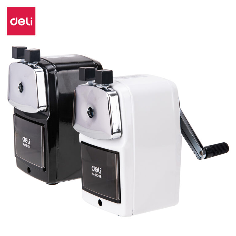 Deli E0620B Manual Rotary Pencil Sharpener, 8 mm Graphite Pencils