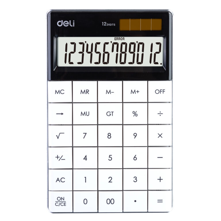 Deli Calculator 12 Digits – White