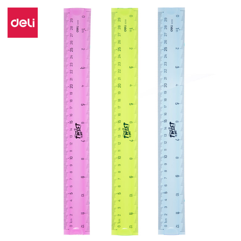 Deli Soft Ruler (Mixed) PVC Flexible Ruler 30cm