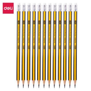 Deli HB Graphic Pencil (1×12) with Eraser