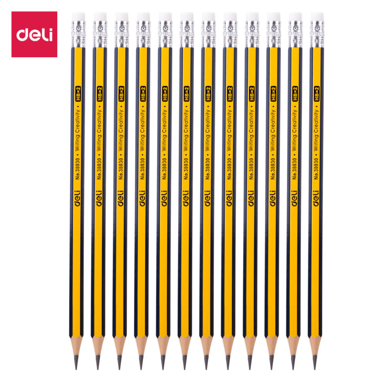 Deli HB Graphic Pencil (1×12) with Eraser