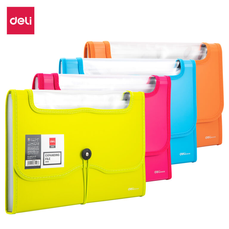 Deli E38128 A4 Expanding File, 13 Pockets, Elastic Closure
