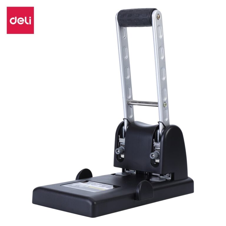 Deli Heavy-Duty 2-Hole Punch, 100-Sheet Capacity