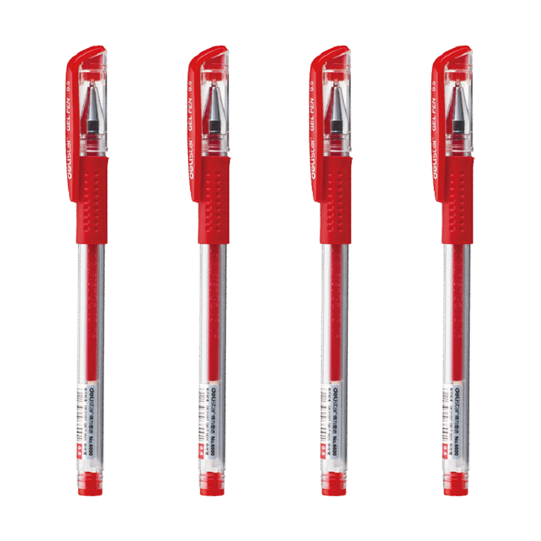 Gel Ink Pen 0.5mm (1X12) (Red) Deli