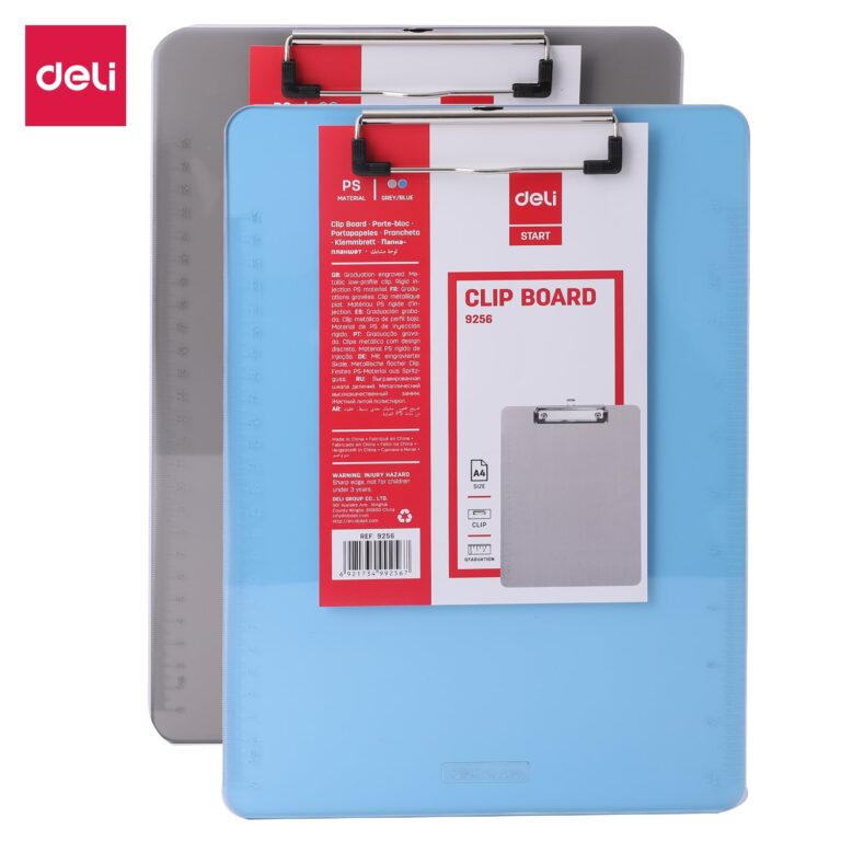 Deli A4 Transparent Pressure Clip Board