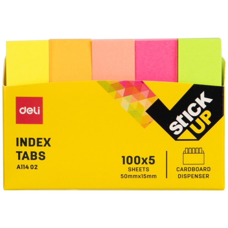 Deli Index Tabs Paper 50x15mm (5×100 Sheet) (1X24)