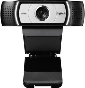 Logitech C930e USB Desktop or Laptop Webcam, HD 1080p Camera, 30 fps Frame Rate, 90° Field of View, Auto Focus, Glass Lens, Dual Omnidirectional Mics, Noise Cancellation Technology, Black