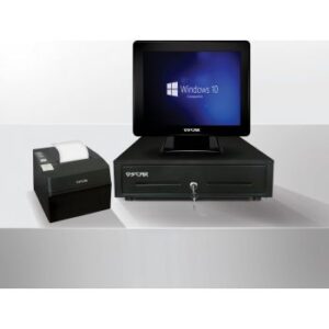 OSCAR Point of Sale POS System Core i5 4GB RAM 128GB SSD 15″ Touchscreen POS Terminal + Thermal Receipt Printer 80mm + Cash Register Drawer 5Notes 8Coins – Shiny Black | MTPOSC51800NB-02