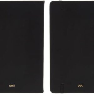 Deli Leather Cover Notebook A5 80 Sheets 70gsm
