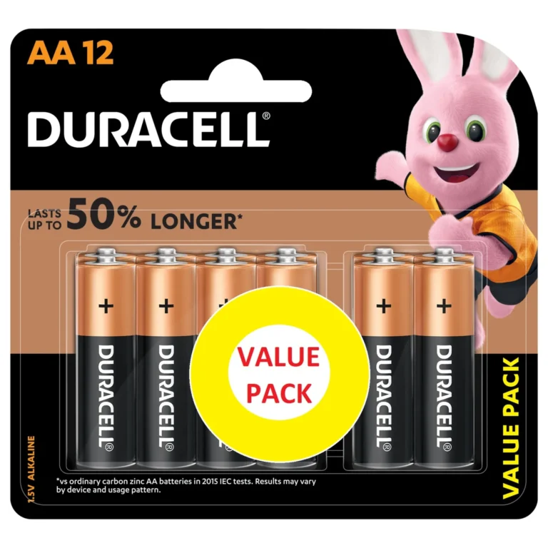 Duracell Type AA Alkaline Batteries Value Pack of 12