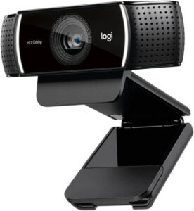 Logitech C922 Pro Stream Full HD Webcam, Built-In Dual-Mic Stereo Sound, Auto-Light Correction, Hyperfast Frame Rate, 78° Diagonal FOV, Autofocus, Black