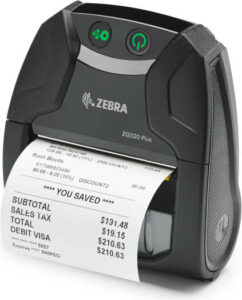 Zebra ZQ320 Plus Outdoor Direct Thermal Mobile Printer, Direct Thermal Print Technology, 4 IPS (102 mm/s) Print Speed, 203 DPI (8 dot/mm) Print Resolution, Bluetooth 4.1, Black | ZQ32-A0E04TE-00