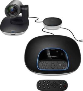 Logitech GROUP Video Conferencing System, Motorized Pan/Tilt/Zoom, 10x HD Zoom, Diagonal FOV 90°, 8.5 m IR Range, Full HD 1080p at 30fps, Autofocus