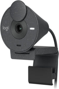 Logitech BRIO 305 Full HD Webcam, Auto Light Correction, Noise-Reducing Mic, Fixed Focus, Integrated Privacy Shutter, USB-C Connectivity, Graphite | 960-001469