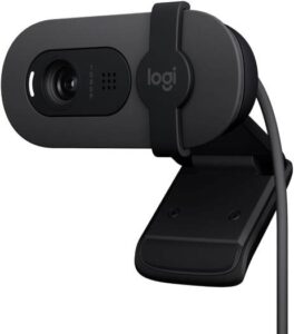 Logitech Brio 100 Full HD 1080p Webcam for Meetings & Streaming, Auto-Light Balance, Built-in Mic, Privacy Shutter, USB-A, for Microsoft Teams, Google Meet, Zoom & More – Graphite | 960-001585