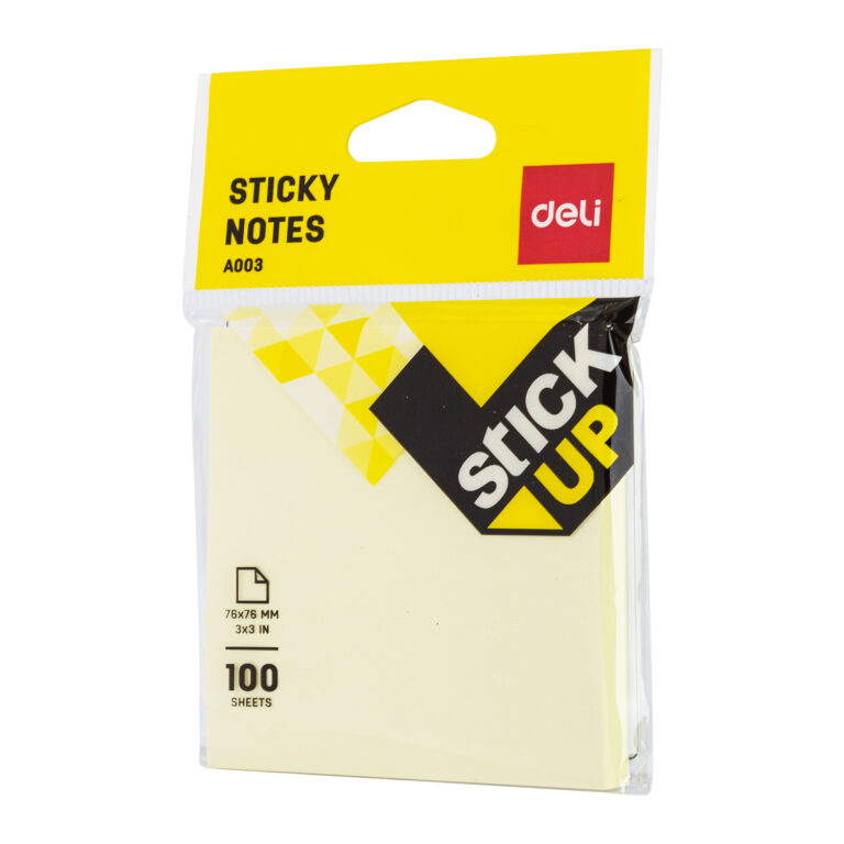 Deli Sticky Note 3*3 Yellow (1×12)