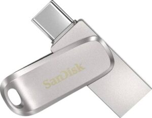 SanDisk 64GB Ultra Dual Drive Luxe USB Type-C – Silver | SDDDC4-064G-G46