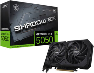 MSI RTX 5050, MSI SHADOW 2X OC GPU, GeForce RTX 5050 8GB, RTX 5050 GDDR6 Graphics Card, MSI Gaming GPU, NVIDIA RTX 5050, PCIe 5.0 Graphics Card, 2560 CUDA Cores GPU, MSI OC Edition GPU, 20Gbps Memory GPU, Budget Gaming GPU, 1080p Gaming GPU, 1440p GPU, MSI Shadow Series, MSI 912-V538-008, NVIDIA GeForce GPU, Gaming Graphics Card MSI, High Performance 8GB GPU, Dual Fan GPU, MSI Desktop GPU
