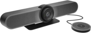 Logitech MeetUp Camera and Expansion Mic, HD Video and Audio Conferencing System, 120 Degree FOV, 4K Optics, 8 – 14FT Expansion Mic Range, Black | 960-001201