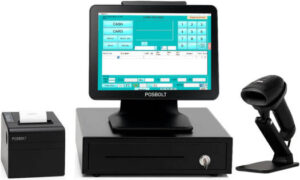 POSBOLT Retail POS System Combo With Software, 15″ Touch Screen Display, Intel Core i5-4210U, 8GB RAM, 256SSD, Built-in VFD (Customer Display) | P622 4210U