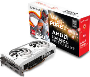 SAPPHIRE PURE AMD Radeon RX 9060 XT Graphics Card, 16GB GDDR6 128-Bit Memory, 3290 MHz Boost Clock, 2048 Stream Processors, 20 Gbps Memory Speed, PCI-Express 5.0 x16 | 11350-02-20G