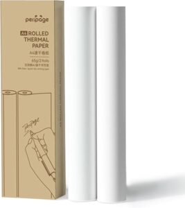 PeriPage Two Rolled A4 Thermal Printer Paper for Quick-dry, 8.5 X 11″ US Letter for A40 Portable Printer