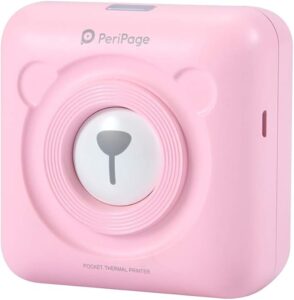 PeriPage A6 Mini Printer, Portable Thermal Printer, Mini Sticker Printer, Bluetooth Connected Phone, Compatible with iOS and Android, Printable Labels, Receipts, Notes, Photos