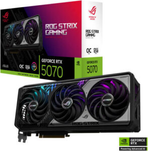 ASUS ROG Strix GeForce RTX 5070 OC Graphics Card, 12GB GDDR7 192-Bit Memory, 2655 MHz Boost Clock, 28 Gbps Memory Speed, 6144 CUDA Cores, PCI Express 5.0 | 90YV0M80-M0NA00