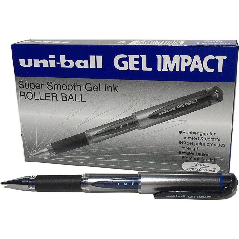 Uni-ball Signo Gel Impact UM-153S 1.0 mm Gel Pen, Blue, Pack of 12