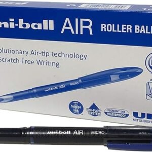Uni-ball Air Micro UBA-188M 0.5 mm Rollerball Pen, Blue, Pack of 12