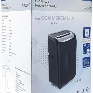 Maxi Paper Shredder 25-Sheet Cross-Cut, 30 Litres Shredder for Home and Office Heavy Duty, Shred Paper Clips, Staples and Credit Cards