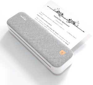 PeriPage A40 Portable Thermal Printer, 203dpi/304dpi Interface, 2600 mAh Battery, Thermal Paper Print Media, Wireless Inkless, Bluetooth Mobile Travel, Compatible with Android and iOS, Gray | A40
