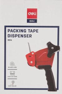 Deli E804 Packing Tape Dispenser, 233 mm x 65 mm x 159 mm Size