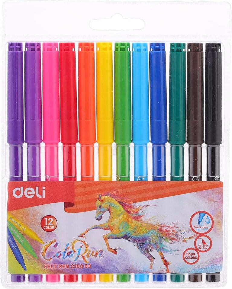 Deli Sketch Pen 12 Color PVC Bag Washable