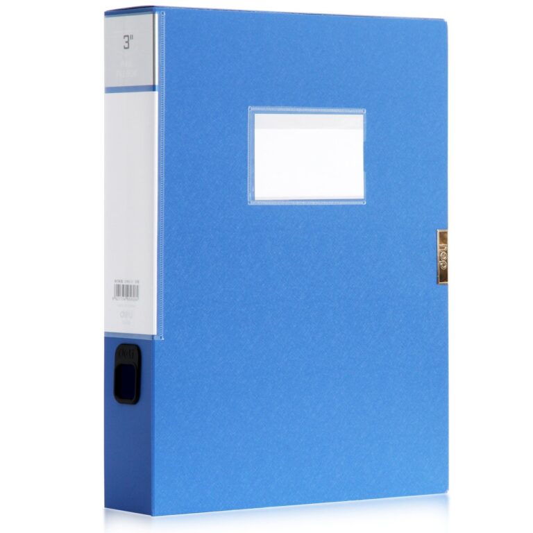 A4 3” File Box (55mm) (Blue & Black) Deli