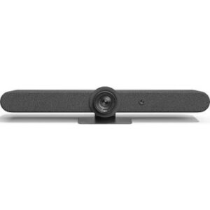 Logitech Rally Bar All In One Webcam, Video Bar for Medium Rooms, 10/100/1G Ethernet, WiFi 802.11a, 128 bit AES Security, Pan/Tilt/Zoom Camera, Graphite, UK-ME