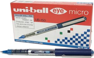 Uni-Ball UB-150 Eye Micro Rollerball Pen – 0.5 MM – 12 Pcs Blue