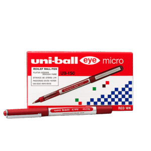 UniBall UB150 Eye Micro Rollerball Pen – 0.5 MM – 12 Pcs Red