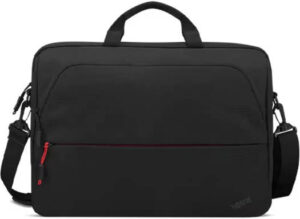 Lenovo ThinkPad Essential 15.6″ Topload Laptop Bag, Polyester, RPET, PVC Outside Fabric Materials, 2x Main Compartments, 2x Front Zip Pockets, Removable & Adjustable Shoulder Strap, Black | 4X41C12469