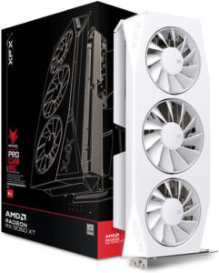 XFX Mercury AMD Radeon RX 9060 XT OC White Gaming Edition Graphics Card, 16GB GDDR6 128 Bit Memory, 3320MHz Boost Clock, 20Gbps Memory Speed, 2048 Stream Processors, PCI-E 5.0, White | RX-96TMERCW9
