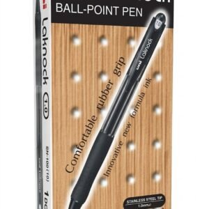 uni-ball UniBall Laknock Retractable Ballpoint Pen 1.0mm, Black- 12 Pieces | 741142