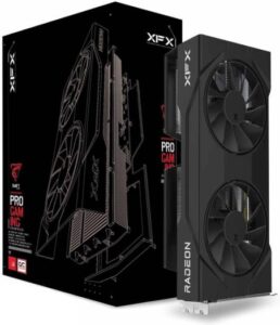 XFX Swift AMD Radeon RX 9060 XT OC Gaming Edition Graphics, 8GB GDDR6 128-Bit Memory, 3320 MHz Boost Speeds, 2048 Stream Processors, 20 Gbps Memory Clock, Black | RX-96TSW8GBQ